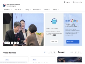 질병관리청 영문 인증 화면